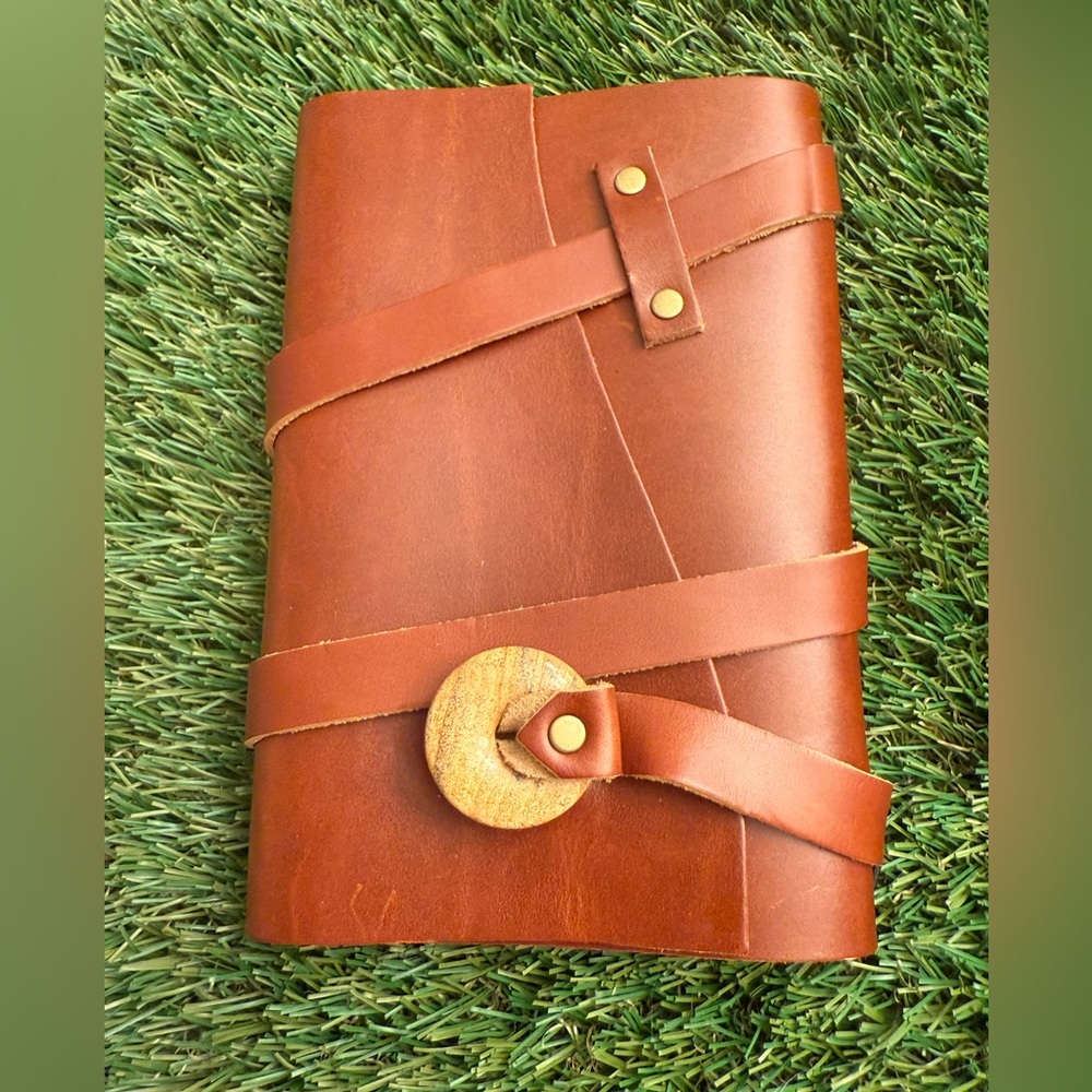 Medium Smooth Brown Wrap Journal Portland Leather Goods Madrone? LINED NOTEBOOK!